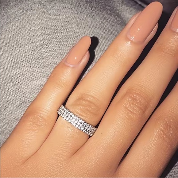 New 925 Silver Bridal Engagement Party Diamond Ring - Picture 6 of 6